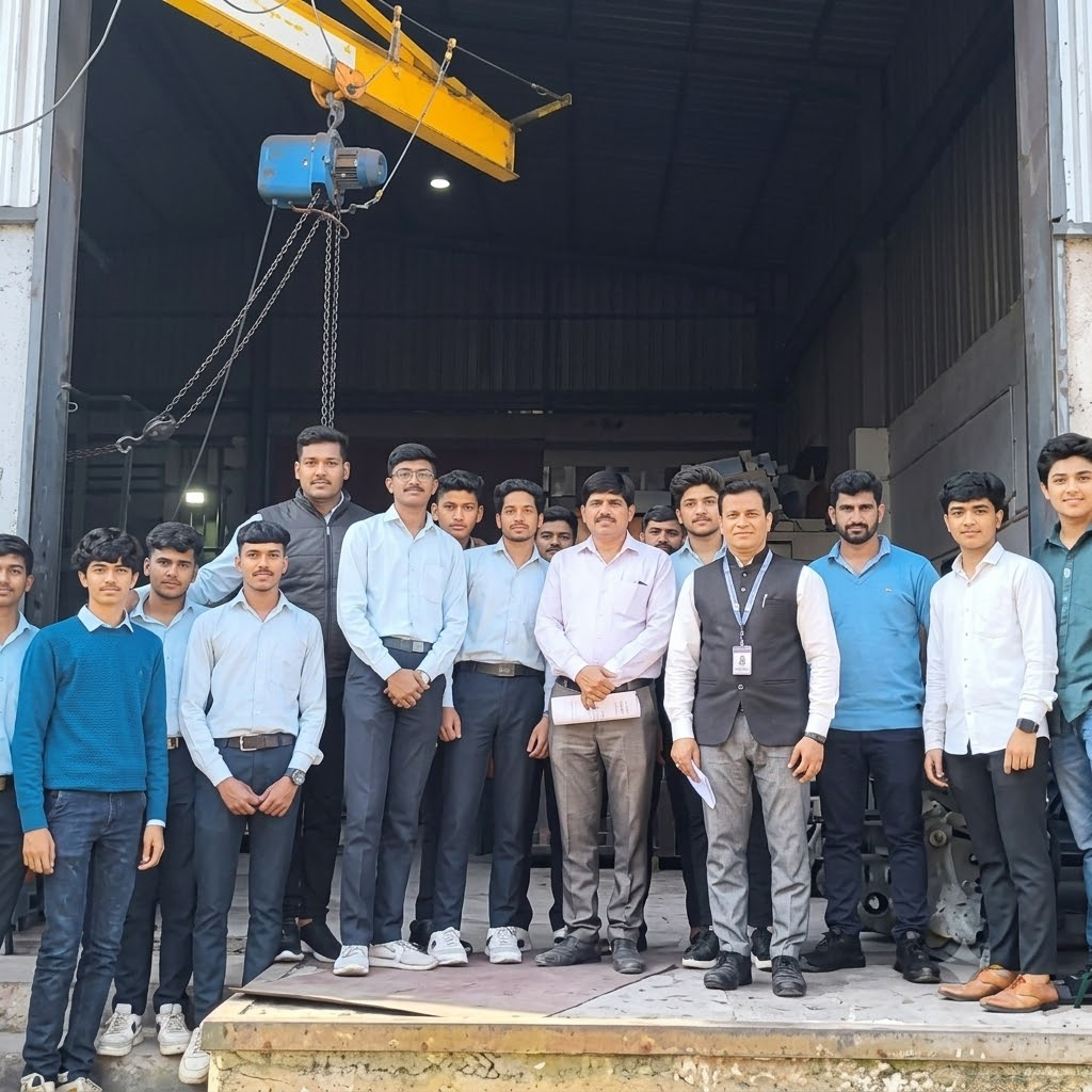 Mechanical workshop with faculty