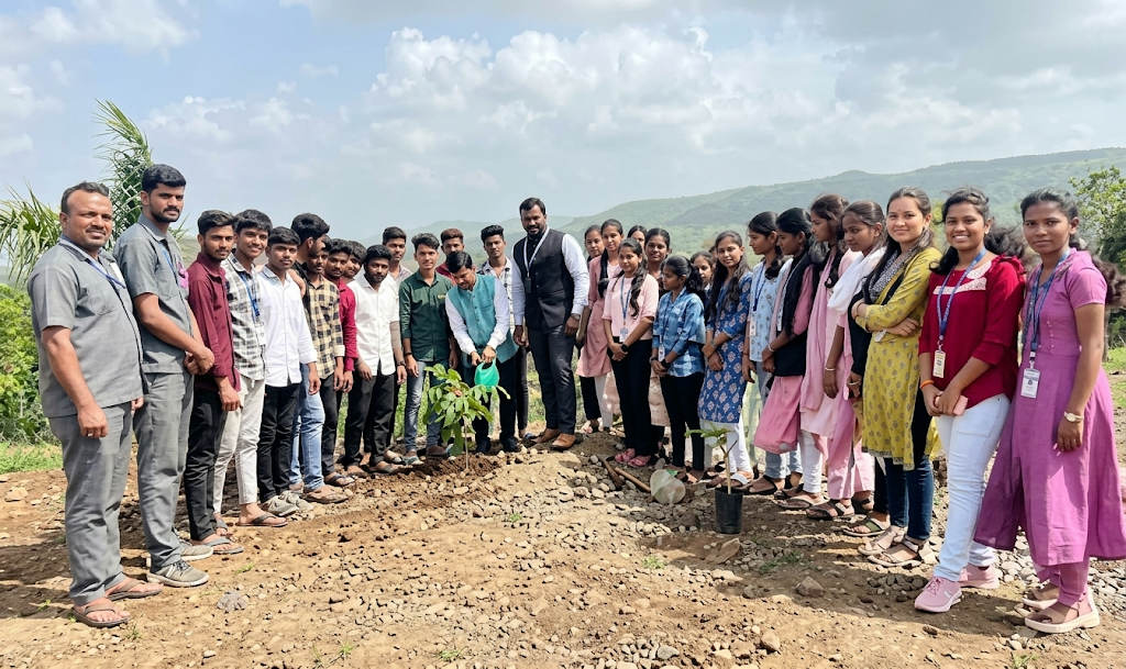 Tree plantation drive — hilltop campus